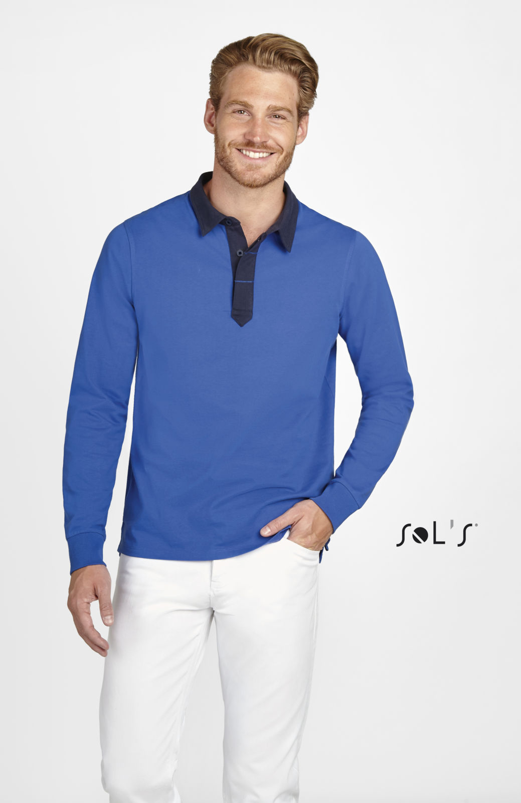 Polo Rugby PRESTON Homme bicolore personnalisé par Sacpub