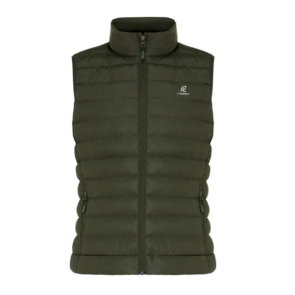 Bodywarmer personnalisé | Bodywarmer femme en polyester recyclé Kaki