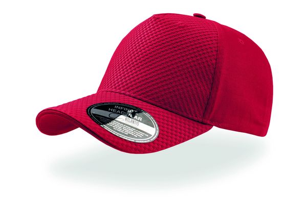 Casquette 5 pans effet nid d'abeille publicitaire | Gear cap Red