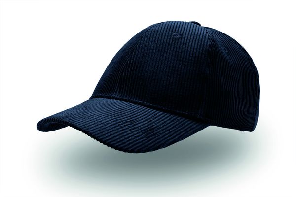 Casquette 6 pans en corduroy publicitaire | Cordy Navy