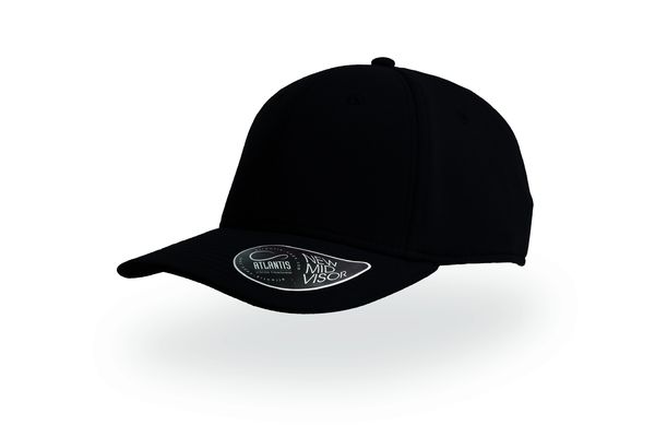 Casquette 6 pans Mid Visor jersey publicitaire | Feed Black