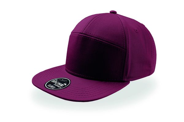 Casquette 7 pans visière plate publicitaire | Deck Burgundy