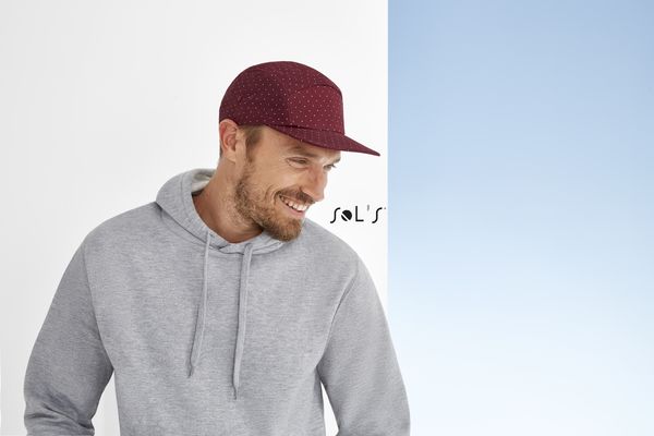 Casquette personnalisée imprimée pois 5 panneaux | Taylor