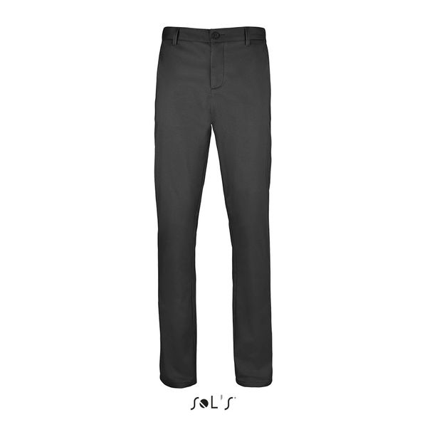 Pantalon stretch personnalisé en satin homme | Jared Men Noir