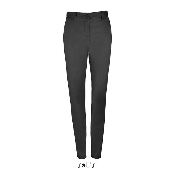 Pantalon stretch publicitaire en satin femme | Jared Women Noir