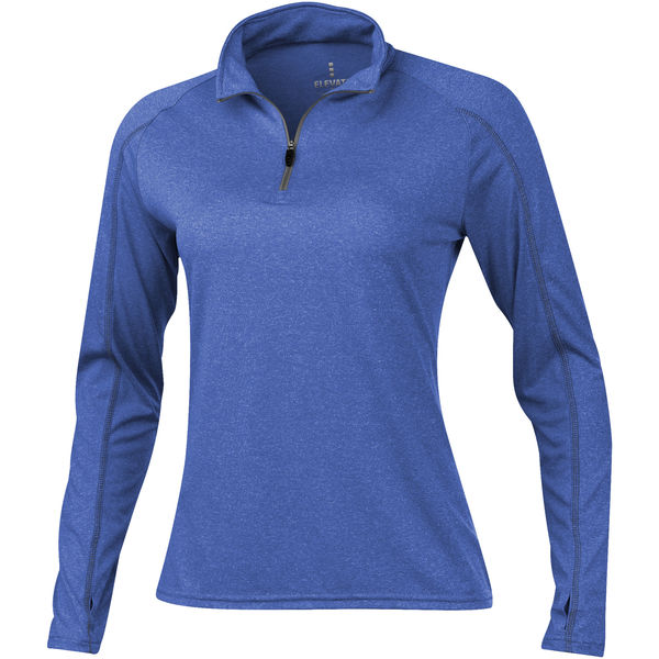 Tricot personnalisé quart zippé femme Taza Bleu moyen