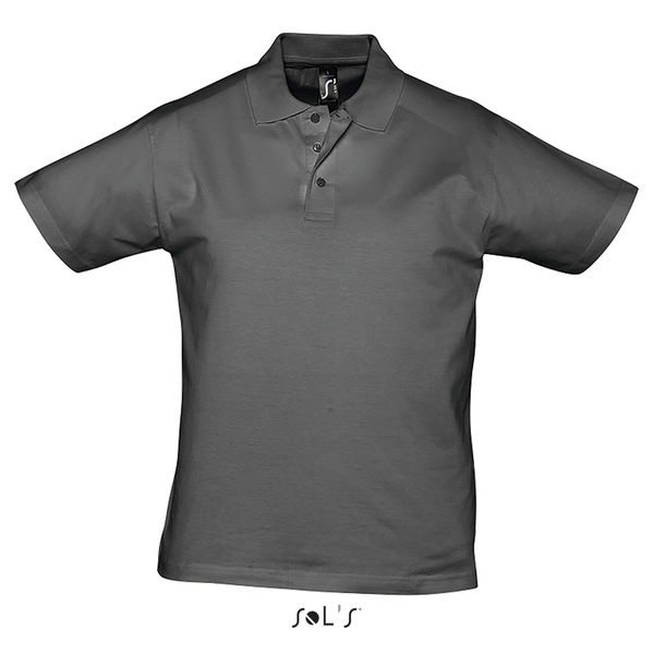 Polo publicitaire homme | Prescott Men Gris foncé