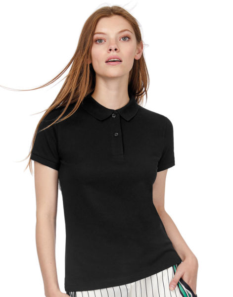 Polo bio femme personnalisé | Inspire Polo  women Black