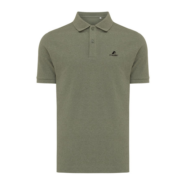 Polo personnalisé | Polo en coton piqué et recyclé Heather Green