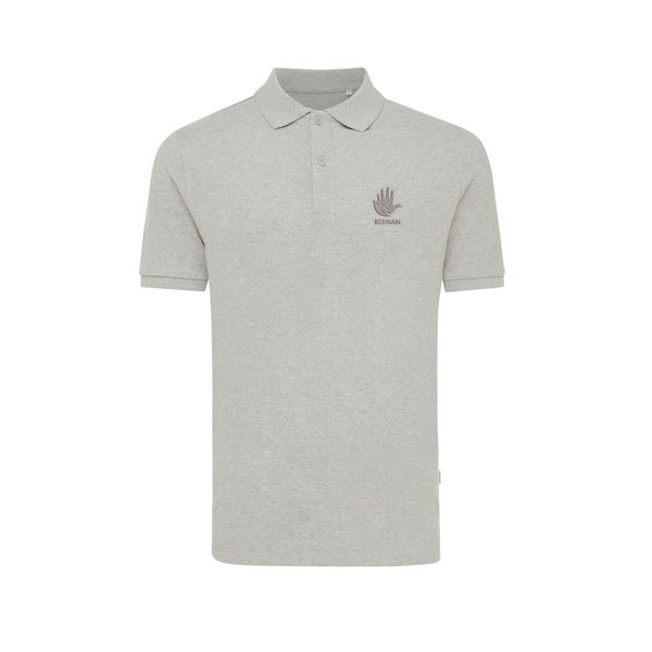 Polo personnalisé | Polo en coton piqué et recyclé Heather Grey