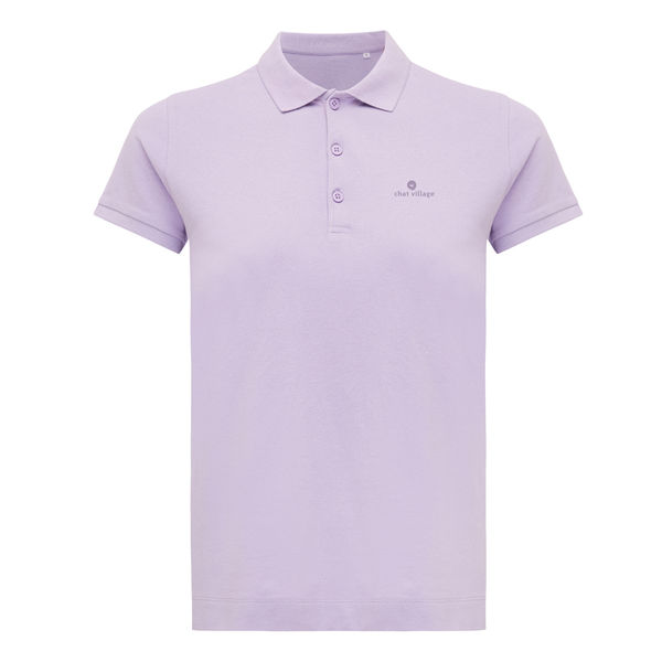 Polo personnalisé | Polo en coton recyclé Femme Lavender