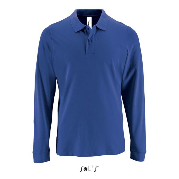 Polo personnalisé piqué manches longues homme | Perfect LSL Men Royal