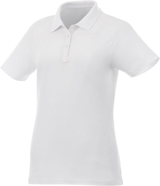 Polo publicitaire manches courtes pour femmes marque propre Liberty Blanc