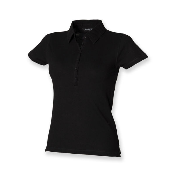 Polos publicitaires STRETCH POLO WOMEN SK042 Black