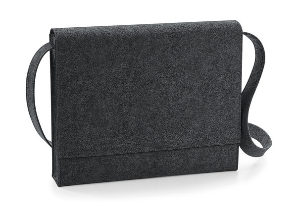 Sac à bandoulière personnalisé | Felt Messenger Charcoal Melange