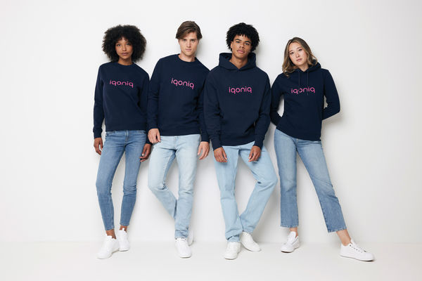 Sweat personnalisé | Sweat à capuche en coton recyclé Bleu marine