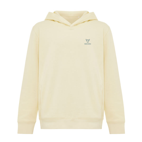 Sweat personnalisé | Sweat à capuche avec poches latérales Kids cream yellow