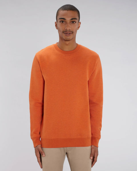 Sweat-shirt col rond iconique unisexe | Changer Black Heather Orange