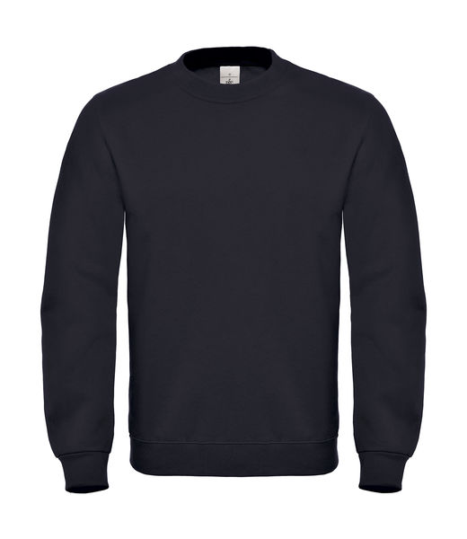 Sweat-shirt col rond publicitaire | ID.002 Cotton Rich Sweat Black