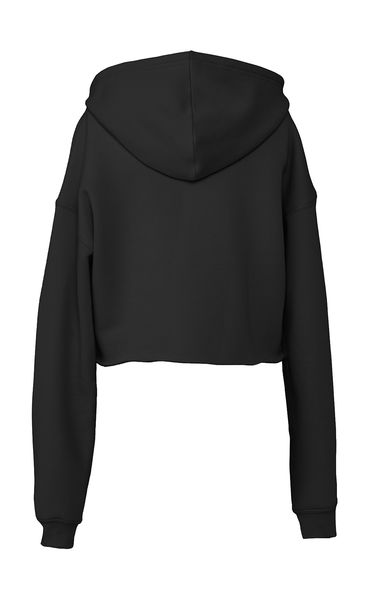 Sweat-shirt crop à capuche personnalisé | Caph Black