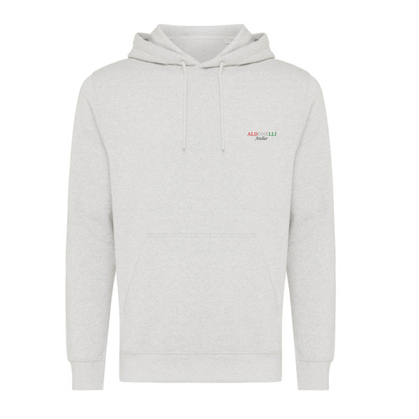 Sweat personnalisé | Sweater à capuche léger en coton recyclé Light heather Grey