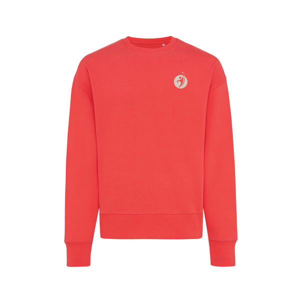 Sweat personnalisé | Sweater à col rond en coton recyclé luscious red