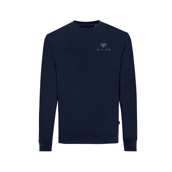 Sweat personnalisé | Sweater à col rond en coton recyclé Bleu marine