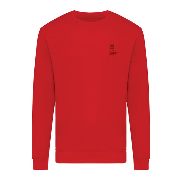 Sweat personnalisé | Sweater à col rond en coton recyclé Rouge