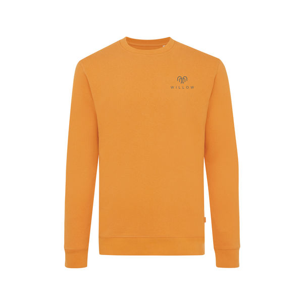 Sweat personnalisé | Sweater à col rond en coton recyclé sundial orange