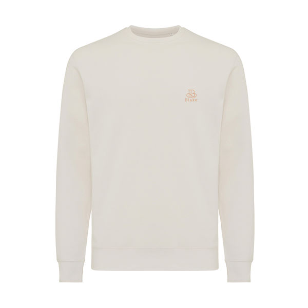 Sweat personnalisé | Sweater léger à col rond en coton recyclé Ivory white