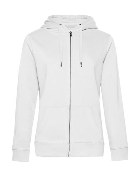 Sweatshirt personnalisé | Queen Zipped Hooded White