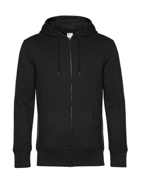 Sweatshirt personnalisé | King Zipped Hooded Black pure