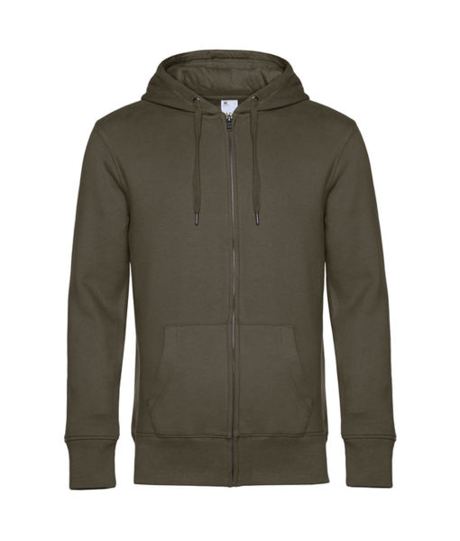 Sweatshirt personnalisé | King Zipped Hooded Khaki