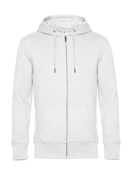 Sweatshirt personnalisé | King Zipped Hooded White