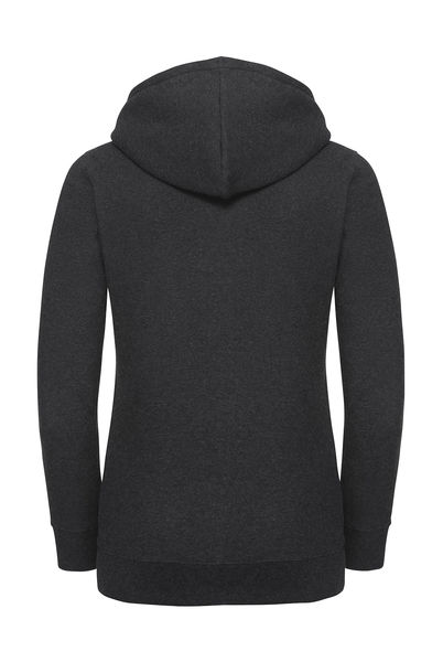 Sweatshirt publicitaire femme manches longues avec capuche | Gwangan Charcoal Melange