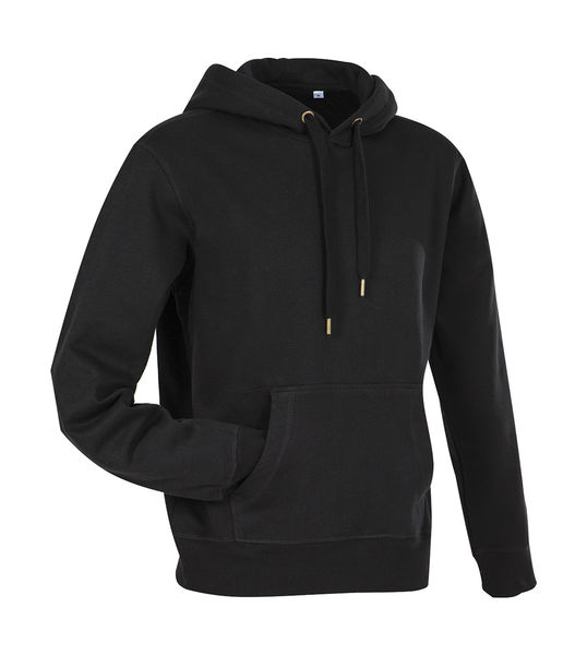 Sweatshirt publicitaire homme manches longues avec capuche | Active Sweat Hoody Men Black Opal