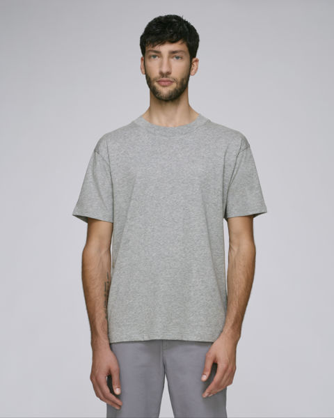 T-shirt col montant homme | Stanley Trims Heather Grey