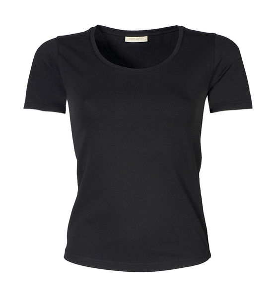 T-shirt publicitaire femme manches courtes cintré | Galten Black