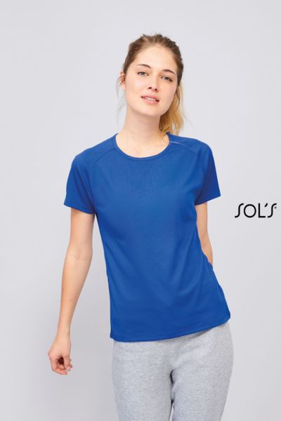 T-shirt de sport femme respirant en micro polyester, séchage rapide, 145  g/m²