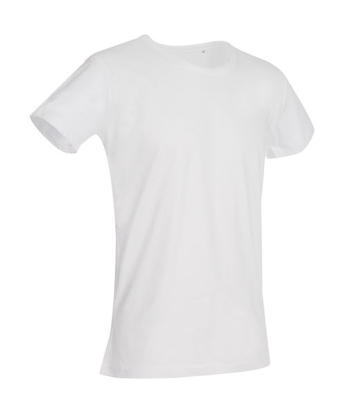 T-shirt publicitaire homme manches courtes | Ben Crew Neck White