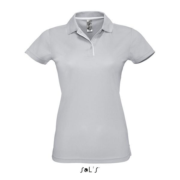 Polo publicitaire sport femme | Performer Women Gris pur