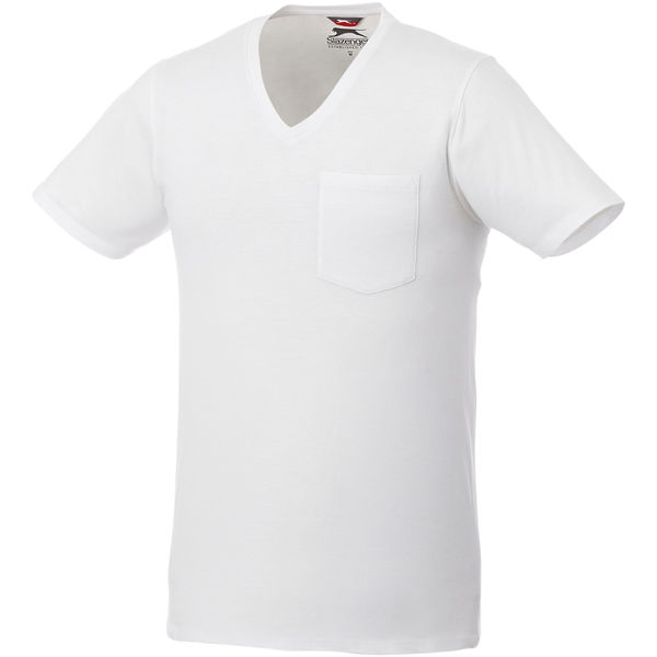 T-shirt publicitaire manches courtes avec poche homme Gully Blanc