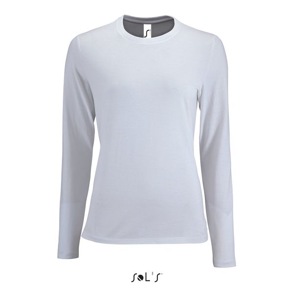 Tee-shirt personnalisé femme manches longues | Imperial LSL Women Blanc