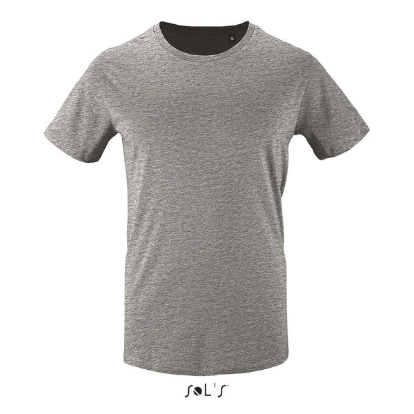 Tee-shirt personnalisé homme manches courtes | Milo Men Gris chiné