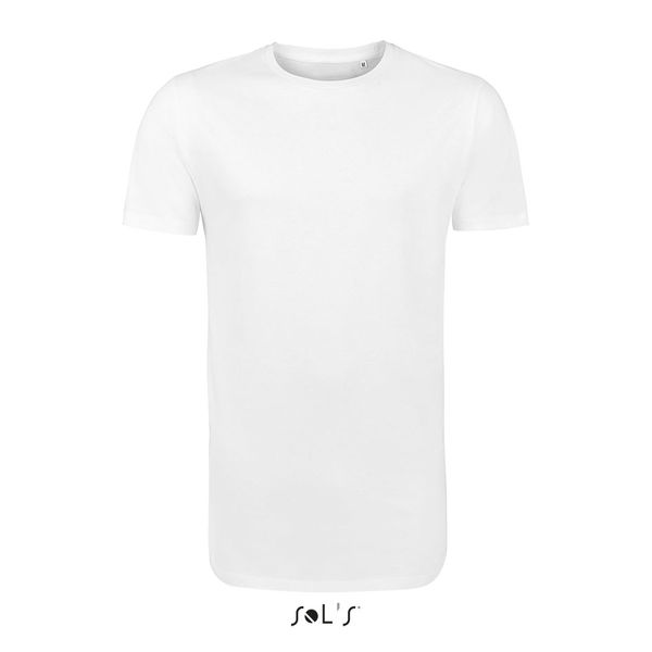 Tee-shirt publicitaire homme long | Magnum Men Blanc