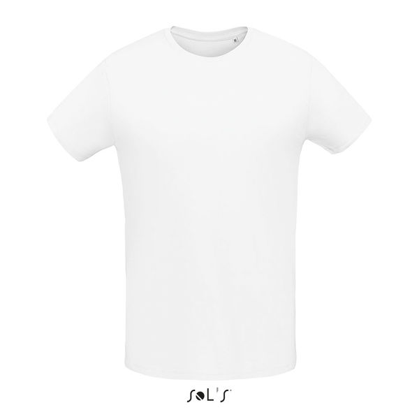 Tee-shirt publicitaire jersey col rond ajusté homme | Martin Men Blanc