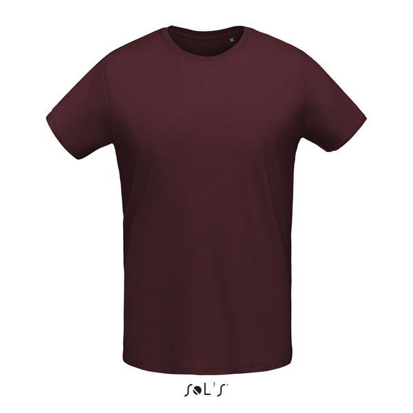 Tee-shirt publicitaire jersey col rond ajusté homme | Martin Men Oxblood