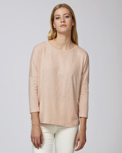 T-shirt fil flammé femme | Stella Turns Slub Faded Nude