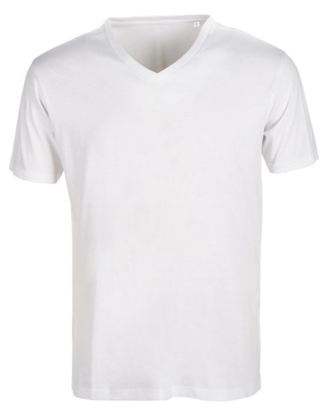 Tee-Shirts publicitaires Men's  No Label V Neck T-Shirt SE683 White