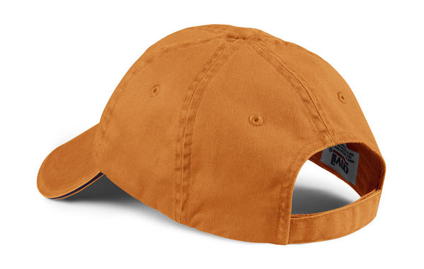 Bonnet publicitaire | Sandwich Trim Pigment-Dyed Twill Cap Tangerine